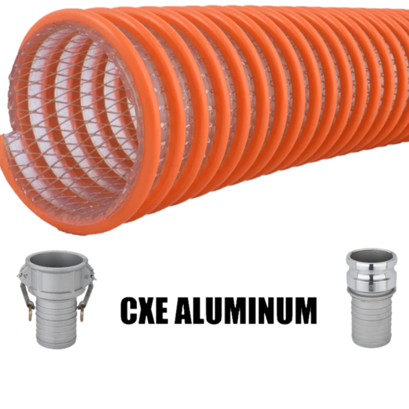 Var-Line Orange Helix Suction Hose Coupled C X E